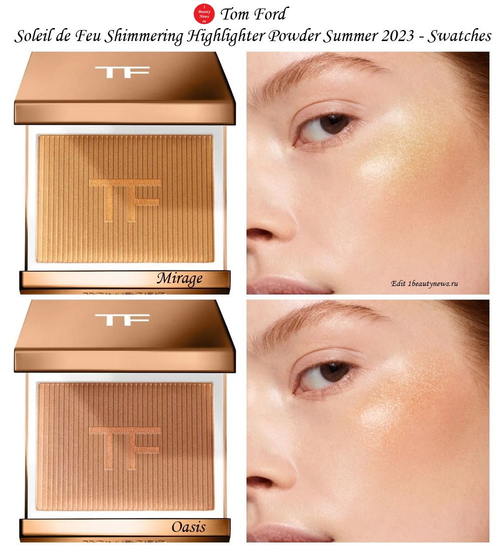 Tom Ford Soleil de Feu Shimmering Highlighter Powder Summer 2023 - Swatches