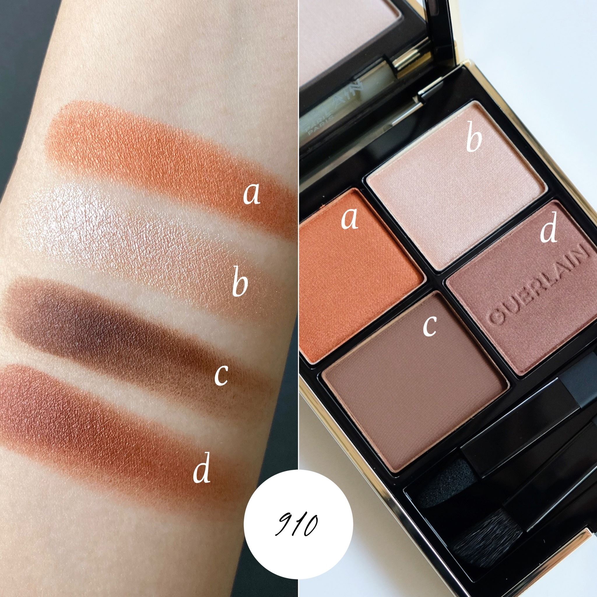 Guerlain Ombres G Eyeshadow Quad Fall 2023 - Swatches